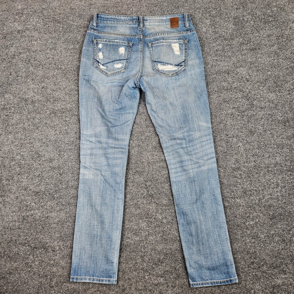 Buckle BKE Stella Relaxed Straight Jeans Women 26 Distressed Light Wash Mid Rise - Picture 8 of 11